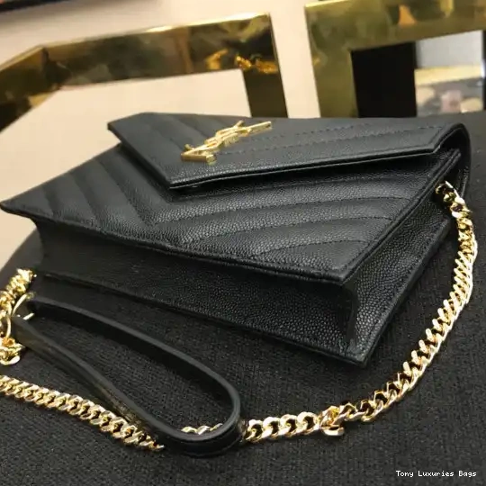 Tony Luxuries YSL CASSANDRE CHAIN WALLET MATELASSÉ 0706